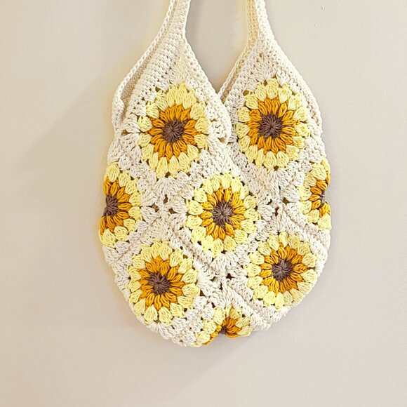 Sunflower crochet bag - Picture 3 of 4